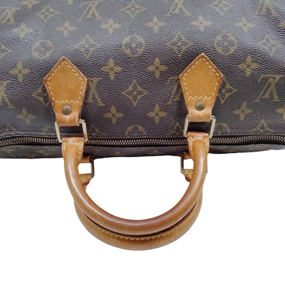 Authentic Louis Vuitton Satchel Bag Speedy 35 Monogram Used LV Handbag Vintage - Picture 3 of 10